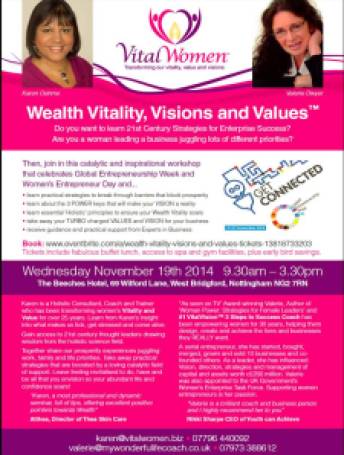 Wealth Vitality, Visions and Values Presentation 19 November 2014
