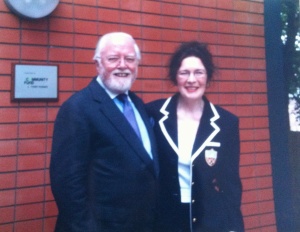 Valerie Dwyer with Lord Richard Attenborough